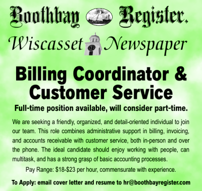 Billing Coordinator and Customer Service