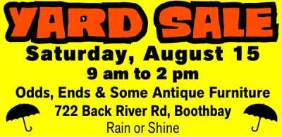 Yard Sale August 15