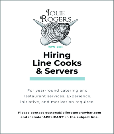 Jolie Rogers Oyster Bar Help Wanted 