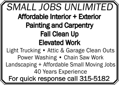 Dana Sprague Small Jobs
