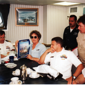 Former WJD military liaison  Susan Clough on the job