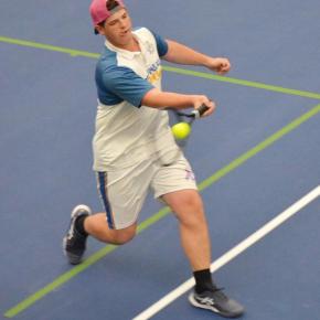 Griffin Yereance in action against Mountain Valley. KEVIN BURNHAM/Boothbay Register
