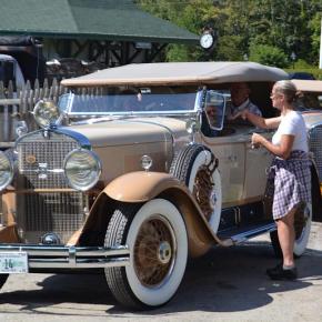 The New England chapter of the Classic Car Club of America did a pop-up event at the Boothbay Railway Village Museum as part of their week-long tour of the Maine coast. ISABELLE CURTIS/Boothbay Register