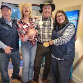 At the Western Wear Party on Oct. 18 are, from left, Past Commodore Kristen King, Past Commodore Aaron Rugh, Suzanne Rugh and Dan King. Courtesy photo At the Western Wear Party on Oct. 18 are, from left, Past Commodore Kristen King, Past Commodore Aaron Rugh, Suzanne Rugh and Dan King. Courtesy photo