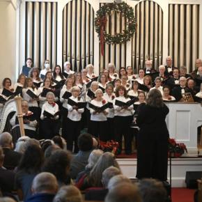 The Sheepscot Chorus in performance December 2025. Bob Crink photo