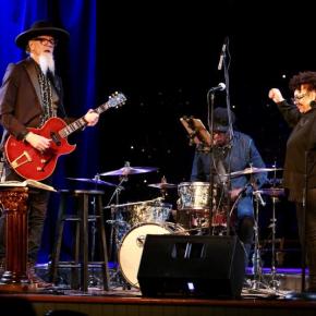 Walter Parks, left, Ada Dyer and Steve Williams creating a night to remember in Opera House history. Bob Mitchell photo