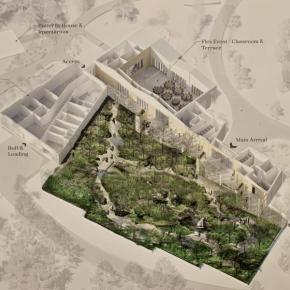 CMBG's shares design concepts for a new glasshouse during a public forum March 11. 