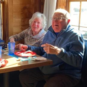 Dee and Howard Wright, Community Lunch regulars for five years. Tancy Mitchell photo