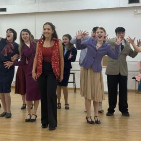 Y Arts cast members rehearsing "9 to 5 JR."  Two shows only this week, Thursday and Friday at the Lincoln Theater. Emily Mirabile photo