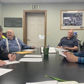 BHSD trustees discuss what to do about a mysterious pump station found on Wharf Street. ISABELLE CURTIS/Boothbay Register