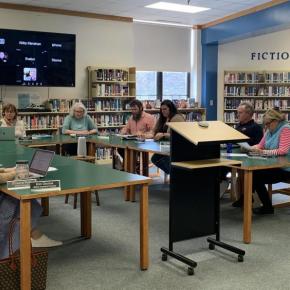 CSD school committee during a May 12 meeting. ISABELLE CURTIS/Boothbay Register