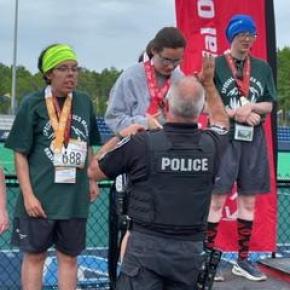 Valerie Giles finished fourth in the javelin. Courtesy photo