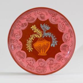 One of more than 500 handmade ceramic plates created by 2026 Salad Days Artist Torie Crouse. Courtesy photo