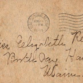 A 1933 postcard to Elizabeth Reed. Courtesy of BRHS