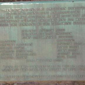Plaque from the Daughters of the American Revolution. Sara Fahnley photo