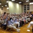More than 300 Boothbay residents raised their hands Wednesday when asked if they wanted to keep St. Andrews Hospital open. The action came during a joint meeting of the elected representatives of Boothbay, Boothbay Harbor, Southport and Edgecomb. JOE GELARDEN/Botohbay Register