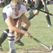 Senior Co-Captain Sarah Caron keeps her eyes on the ball as she tries to pass to a teammate during Wednesday's home and season opener against St. Dom's. KEVIN BURNHAM/Boothbay Register