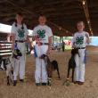 Soairca Bogard, Nicole, and Caitlyn Spear with goats.
