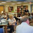Debaters and the audience, including Principal Dan Welch, listen intently to opening remarks on October 26. SUE MELLO/Boothbay Register