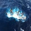 The 'Bounty' sinking into the Atlantic Ocean around 90 miles southeast of Hatteras, NC on October 29. Courtesy of Petty Officer 2nd Class Tim Kuklewski of the U.S. Coast Guard