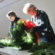 Valerie Betts works at the wreath table November 14 during a Boothbay Region Garden Club event at the Southport Town Hall. BEN BULKELEY/Boothbay Register