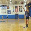 Sophomore Sarah Durgan puts up a long jump shot at practice. RYAN LEIGHTON/Boothbay Register