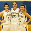 Allison Crocker, Alex Clarke, and Sarah Caron make up Boothbay's core leadership. RYAN LEIGHTON/Boothbay Register