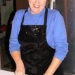 Debra Arter working in her new BarbaraAnn apron which she said is fabulous. Courtesy of Deb Arter