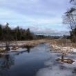 The view off the Penny Lake Land Bridge.With the weather warming up, much of the ice has already melted, but large patches remain on the banksides. KATRINA CLARK/Boothbay Register
