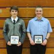 Nordic Skiing boys Robert Campbell (most valuable) and Zach Vise (most improved). RYAN LEIGHTON/Boothbay Register