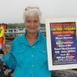 Sally "Sparkle" Bullard promoting a fundraiser for last year's fireworks display. LISA KRISTOFF/Boothbay Register