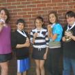 Bronze medal winners are, from left, Kelsey Poore, Michael Hollowell, Chloe Arsenault, Ella Yentsch and Jack Buthy met their step goals at least four times a week for five weeks as part of the pedometer program. Photos courtesy of Rita Arnold