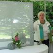 Sandra Leonard, seasonally of Southport, demonstrates the "transparencies" technique. LISA KRISTOFF/Boothbay Register