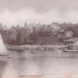 A circa 1910 view of the Bayville summer colony from Linekin Bay. On the far left in the water is the seal pen. Since before 1887, Bayville residents Angus and Janet McDonald of Bayville caught seals and shipped them to "beach gardens" (amusement parks?) and aquariums all over the northeastern half of the nation, including the Great Lakes. They caught seals by netting them at night. After Angus's death, Janet continued seal-catching until the age of 77 in 1912. Courtesy of the Boothbay Region Historical Soc