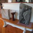 TWO SMALLER SCULPTURES sit inside the Royalls' home. SUZI THAYER/Boothbay Register