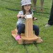 A young engineer propels a Krazy Kart. KEVIN BURNHAM/Boothbay Register