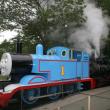 Thomas waits at the boarding station to pick up passengers. KEVIN BURNHAM/Boothbay Register