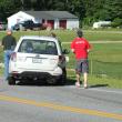 The rear-end damage to Fahlsing's Subaru. RYAN LEIGHTON/ Boothbay Register