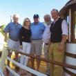 From left to right: Host George McEvoy, Giselaine Coulombe, Paul G. Coulombe, Museum Director Bob Ryan, museum board member Jerry Maben. Courtesy of Boothbay Railway Village