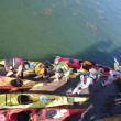 Brightly colored kayaks filled the Newagen town dock as paddlers prepare for the start of the 20th annual Rowgatta. SUE MELLO/Boothbay Register
