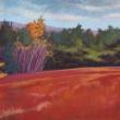 Tamarack Dance, soft pastel on paper by Sally Loughridge.