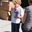 Morgan Steane, 5, gets his first taste of Dippin' Dots. RYAN LEIGHTON/Boothbay Register