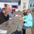 David Porter and his wife, Jane, left, and Denny and Elaine Thomas from Vermont. SUZI THAYER/Boothbay Register