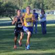 Seahawk Benn Scully was the fastest man on two legs at Friday’s meet at Medomak Valley and he might have finished first if he had considered flying. Scully was bested at the finish line when Medomak’s runner dove across the line. SUE MELLO/Boothbay Register.