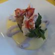 This winning entry, created by Mike Ham of Tugboat Inn, consisted of cannolis stuffed with herbed cream cheese and lobster, with a blueberry creme anglaise. SUZI THAYER/Boothbay Register