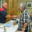 King Lion Mike Giles, left, presents Lion Tom Nickerson with the Lions Club Membership Key Award. Courtesy of John Platt