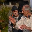 ROBERT MRAZEK, forefront, writer, codirector/producer of "Catatonk Blues" discusses a scene with Marshall Bell (Big Sherm). Courtesy of Thomas Hurd, Catatonk Blues