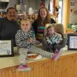 Corry Tibbetts, winner of best pizza, Addie Barter, Katrina Dunsmore, winner of best ice cream & James Ryan Barter
