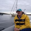 Jerry Smith, the producer and director of “Getting Away Together” rides the chase boat out of Boothbay Harbor. RYAN LEIGHTON/Boothbay Register