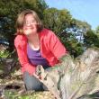 Anna McDougal of Wiscasset looks up from weeding rows of chard at Buckwheat Blossom Farm. She has a new book out, about her life with Down Syndrome. SUSAN JOHNS/Wiscasset Newspaper